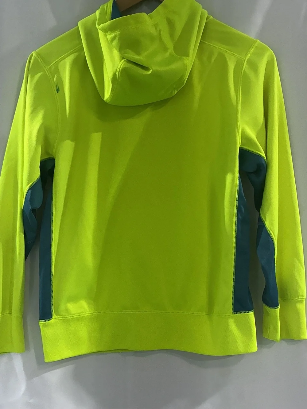 Nike Neon Yellow & Teal Performance Kids Hoodie